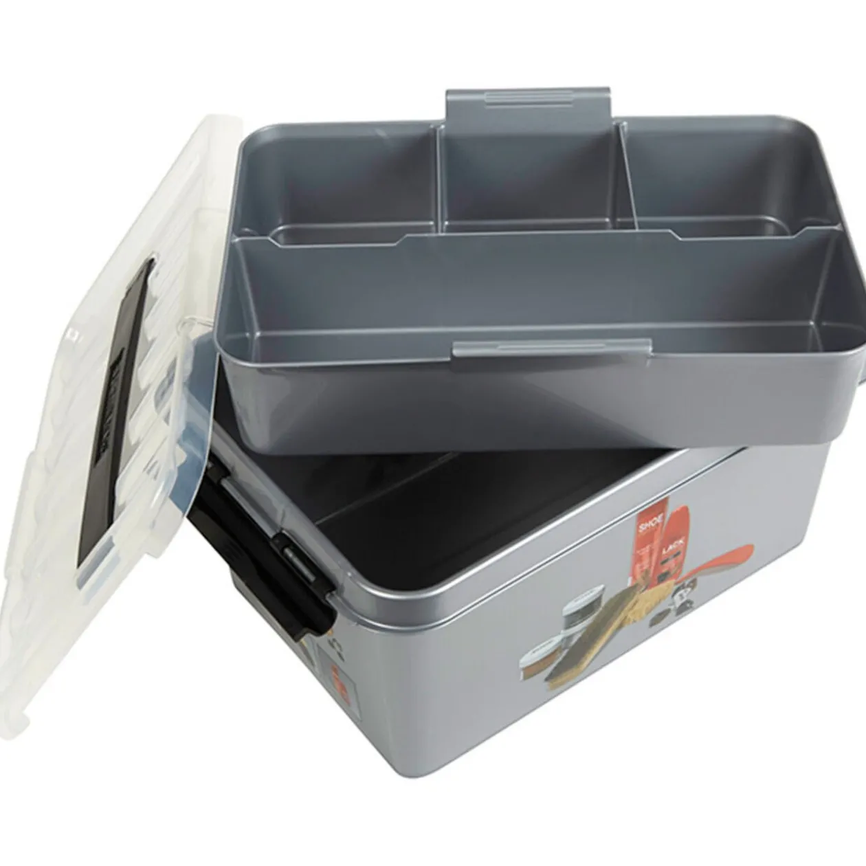 Boîte compartimentée 6 L spécial cirage