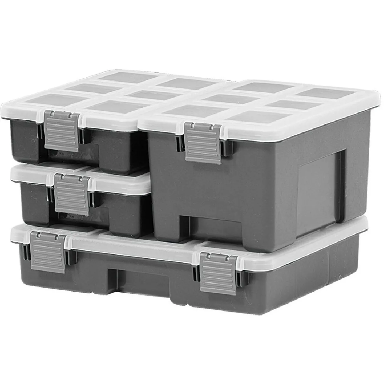 Boîte de bricolage avec rangement compartimenté x 4