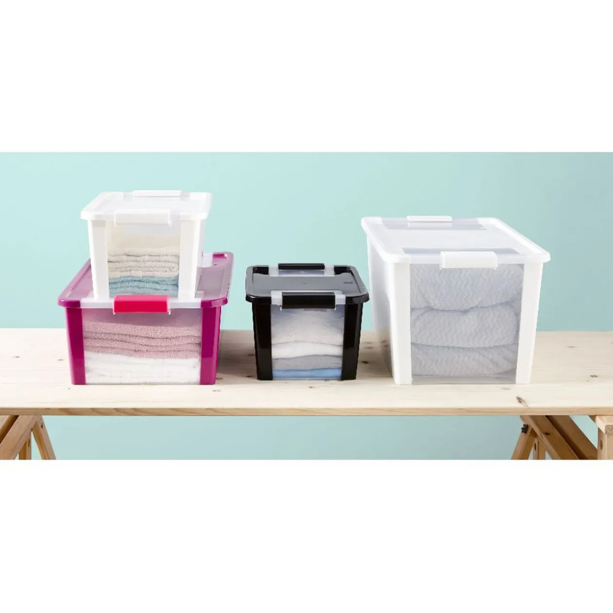 Boîte de rangement 11 L noir