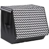 Boîte de rangement à ouverture frontale motif chevron H35 cm