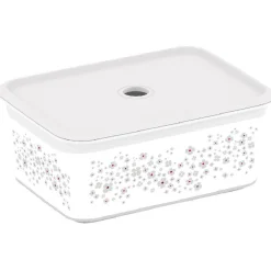 Boîte de rangement avec couvercle design floral 3 L