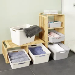 Boîte de rangement avec couvercle grise 3,6 L