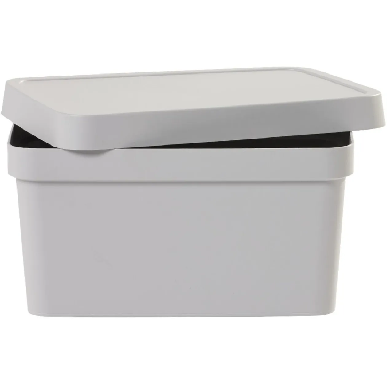 Boîte de rangement avec couvercle grise 3,6 L
