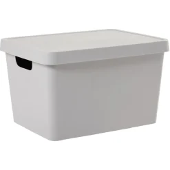 Boîte de rangement avec couvercle grise 17 L