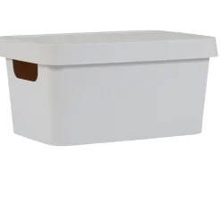 Boîte de rangement avec couvercle beige 3,6 L