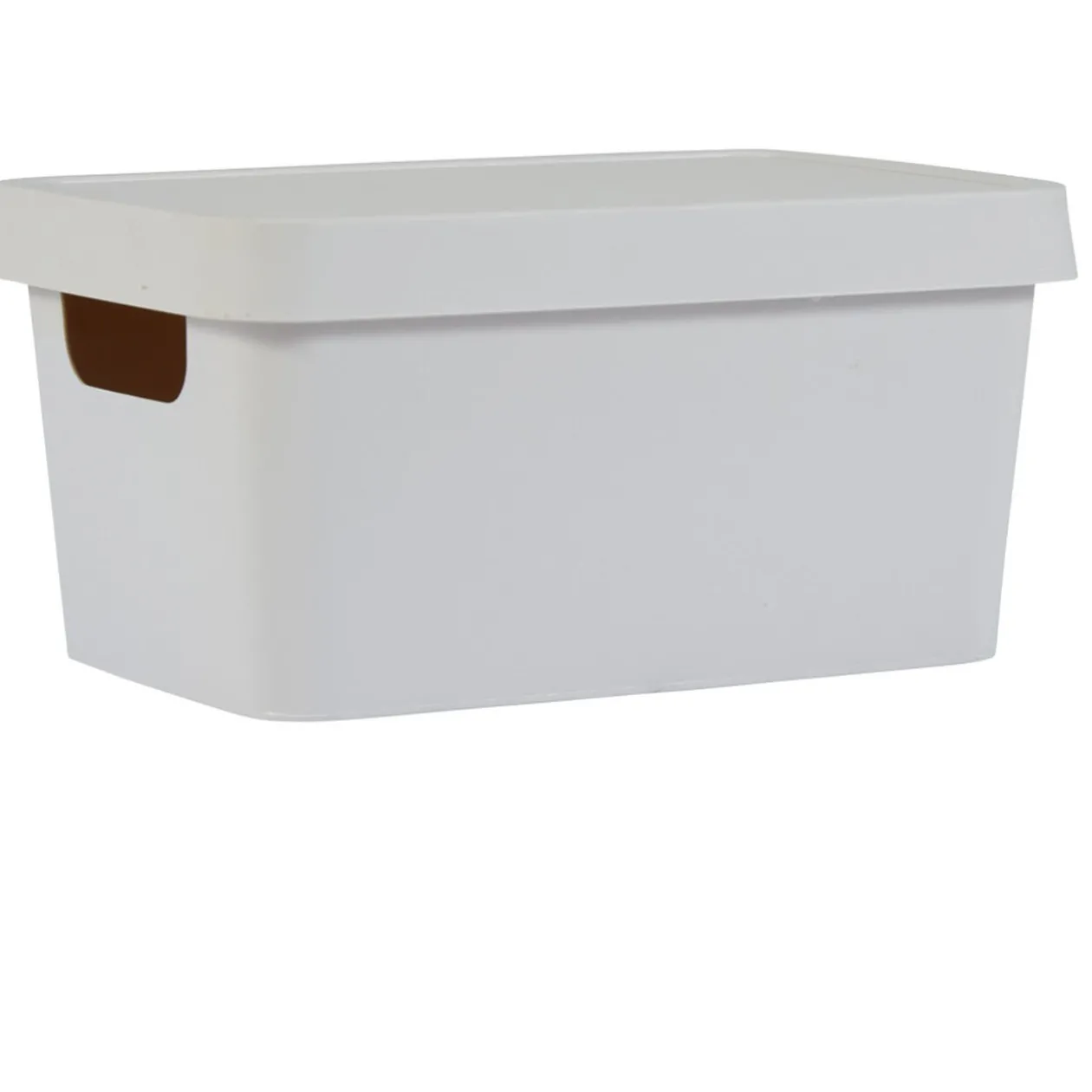 Boîte de rangement avec couvercle beige 3,6 L