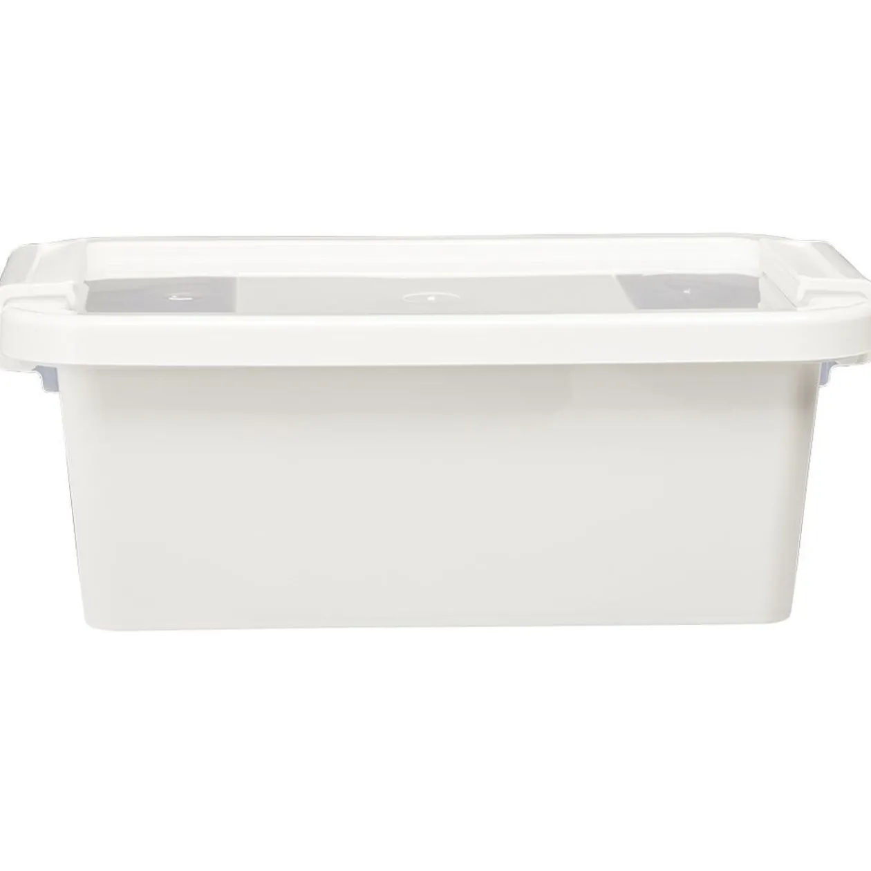Boîte de rangement avec couvercle blanc transparent 4L