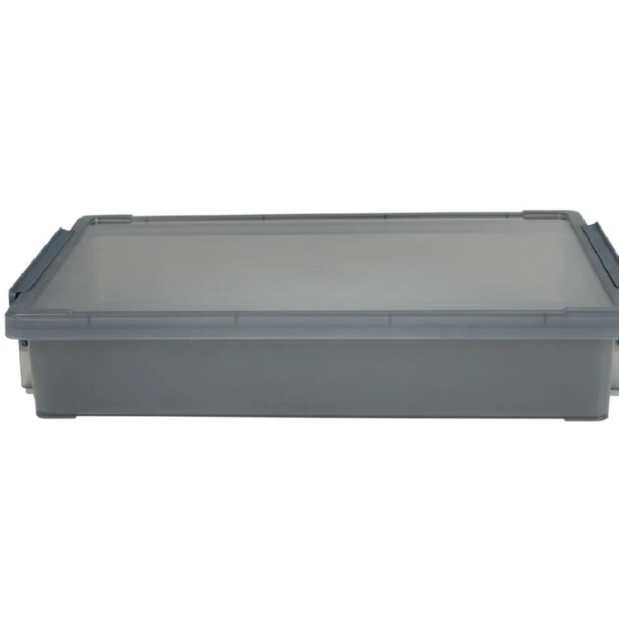 Boîte de rangement avec fermeture à clip noir fumé 4 L