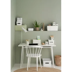 Boîte de rangement avec poignée blanc