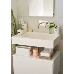 Boîte de rangement avec poignée blanc