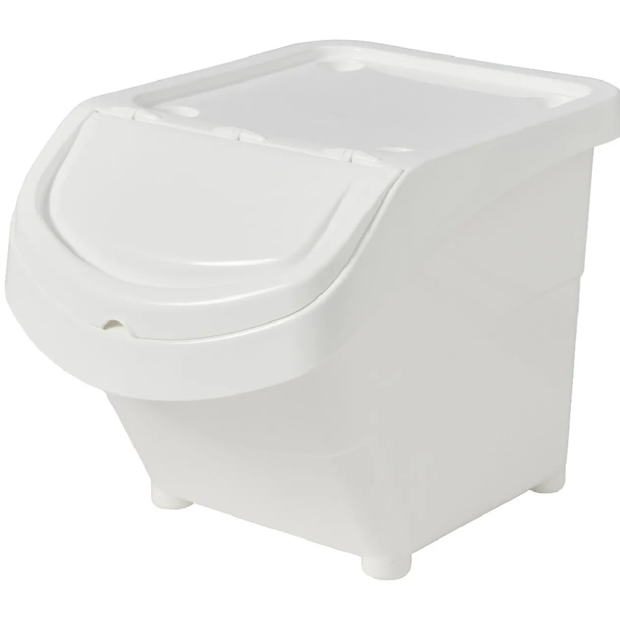 Boîte de rangement blanche avec couvercle 20 L