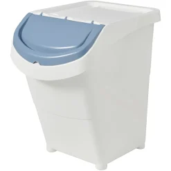 Boîte de rangement blanche avec couvercle 40 L