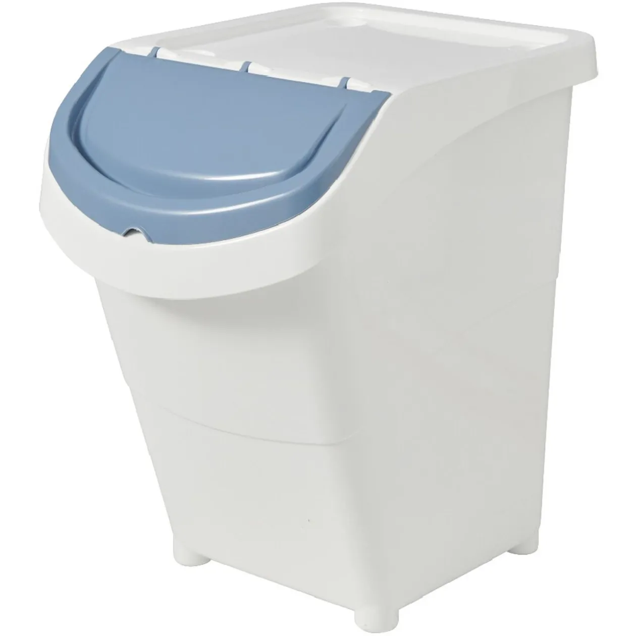 Boîte de rangement blanche avec couvercle 40 L