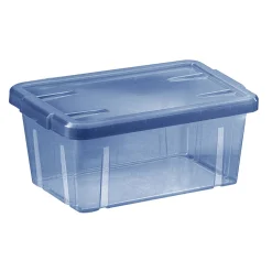 Boîte de rangement bleu avec couvercle 4,4L