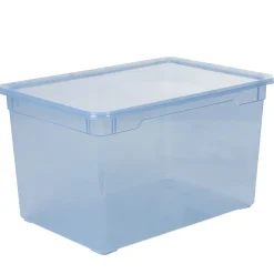 Boîte de rangement bleue 46 L