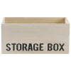 Boîte de rangement bois inscription Storage Box H11cm