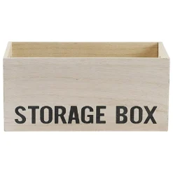 Boîte de rangement bois inscription Storage Box H11cm