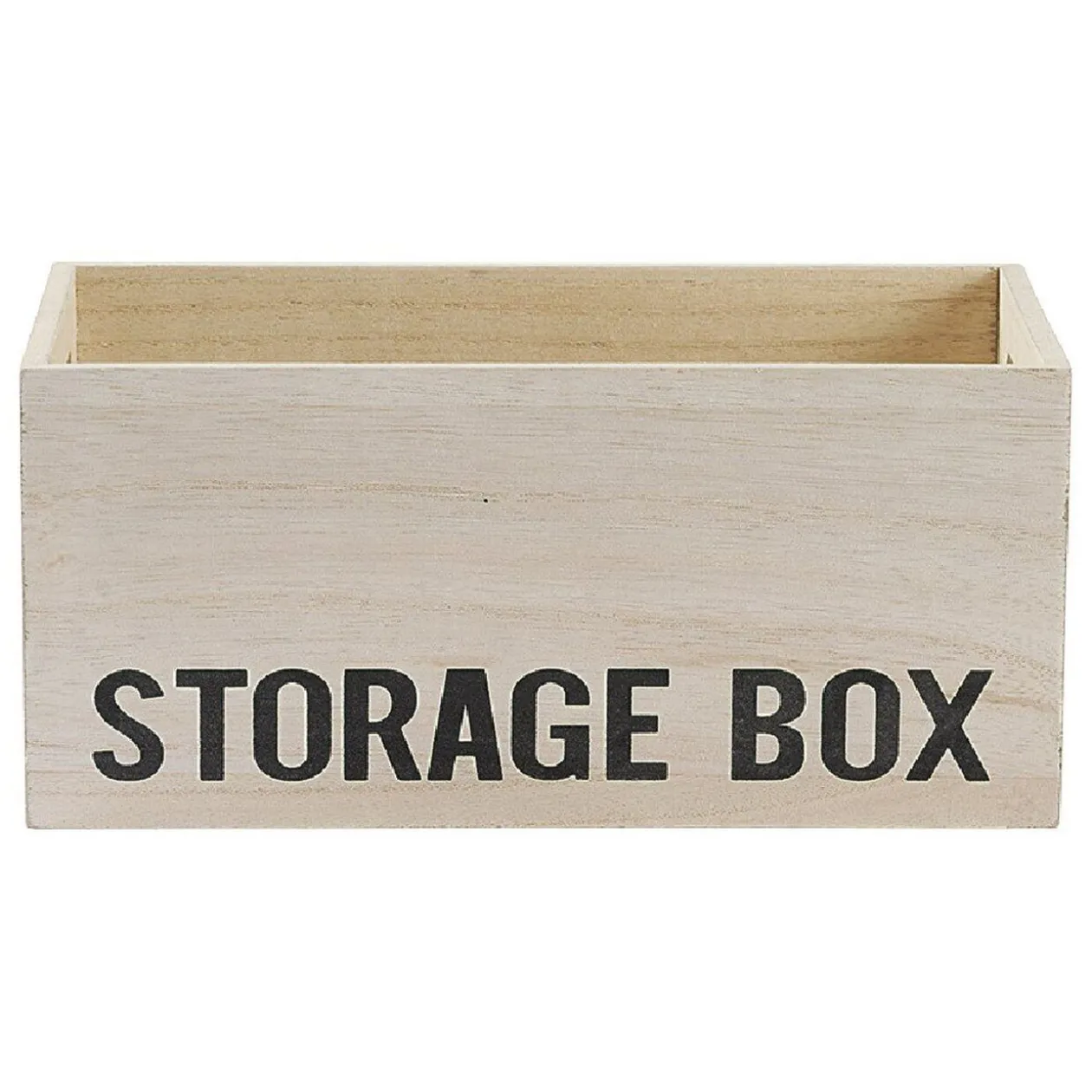 Boîte de rangement bois inscription Storage Box H11cm