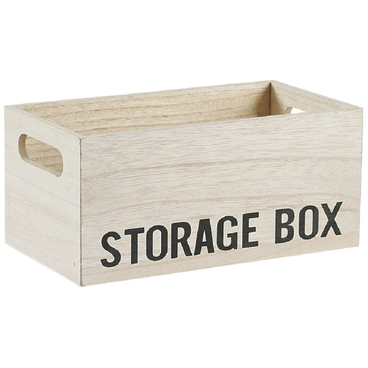 Boîte de rangement bois inscription Storage Box H11cm