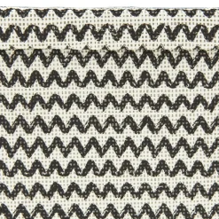 Boîte de rangement carrée décor zig zag noir blanc