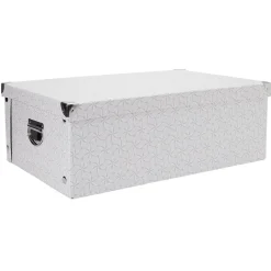 Boîte de rangement carton L34 x H18,5x L51 cm