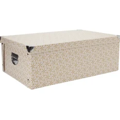 Boîte de rangement carton L34 x H18,5x L51 cm