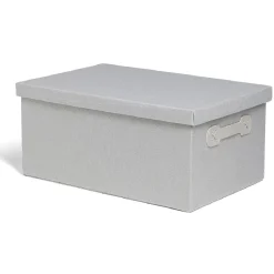 Boîte de rangement coton imprimé fleuri 40,5xH18x26,5cm