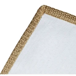 Boîte de rangement déco lattes en bambou L32 x L25 cm