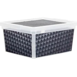 Boîte de rangement design carbone 2 L