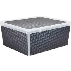 Boîte de rangement design carbone 18 L