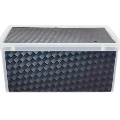 Boîte de rangement design carbone 18 L