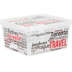 Boîte de rangement design noms de villes 2 L