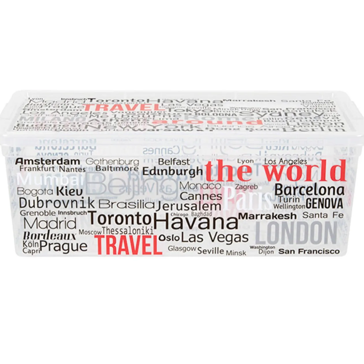 Boîte de rangement design noms de villes 6 L