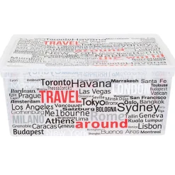 Boîte de rangement design noms de villes 18 L