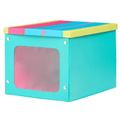 Boîte de rangement en carton multicolore