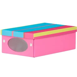 Boîte de rangement en carton multicolore