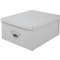 Boîte de rangement en carton gris clair petit modèle