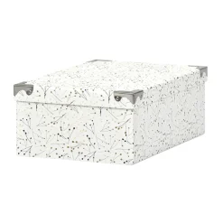 Boîte de rangement en carton L.32 x l.21,5 x H.11,8 cm