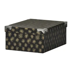 Boîte de rangement en carton L.28 x l.19,5 x H.10,8 cm