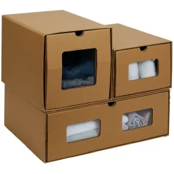 Boîte de rangement en carton avec fenêtre transparente 23xH16x34cm