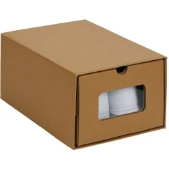 Boîte de rangement en carton avec fenêtre transparente 46xH16x34cm