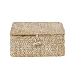 Boîte de rangement en jonc de mer x2