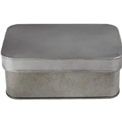 Boîte de rangement en métal gris 4 compartiments