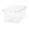 Boîte de rangement en plastique transparent 32L