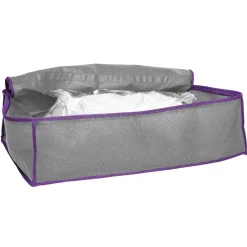 Boîte de rangement et housse sous vide gris violet