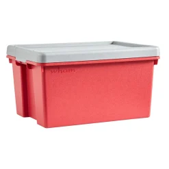 Boîte de rangement incassable Bambox 16 L rouge gris