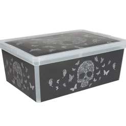 Boîte de rangement 10L design tête de mort