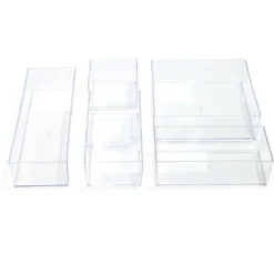 Boîte de rangement maquillage 6 compartiments interchangeables 30x22,5cm