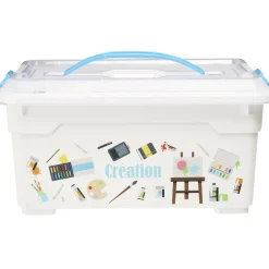 Boîte de rangement motif loisirs créatifs 12L