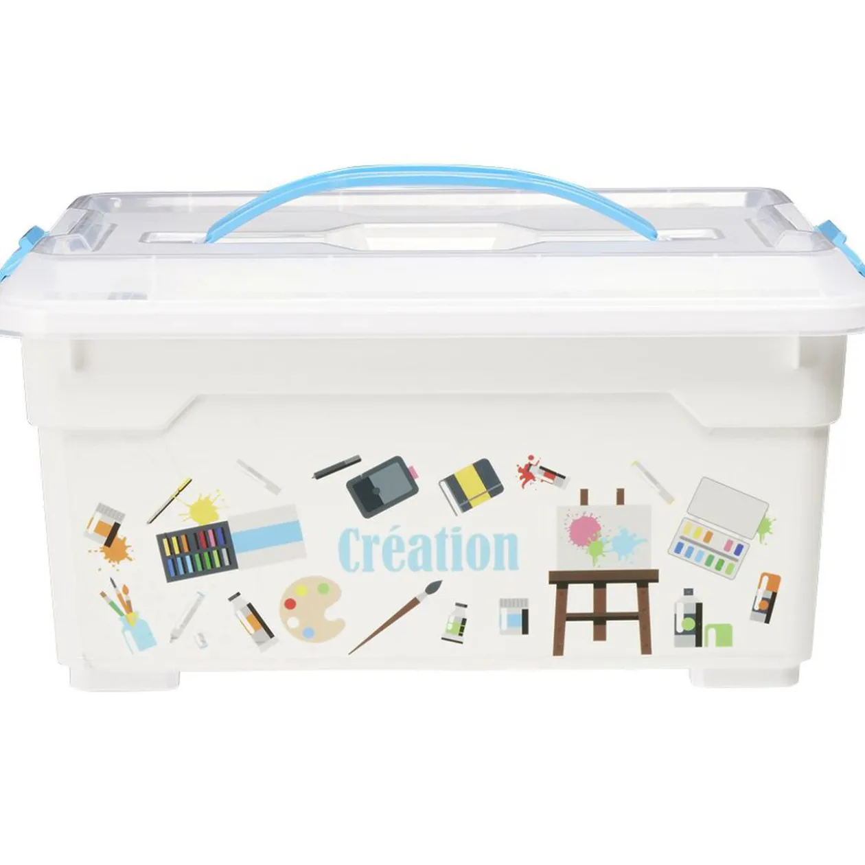 Boîte de rangement motif loisirs créatifs 12L